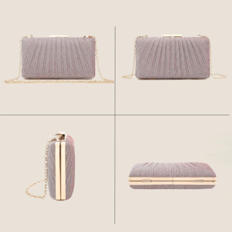 Mastyle® Handbag With Chain Strap And Glitter Touch Lightweight Clutch For Women