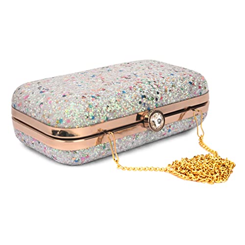 For The Beautiful You Women's Hand Clutch (Grey Multi)