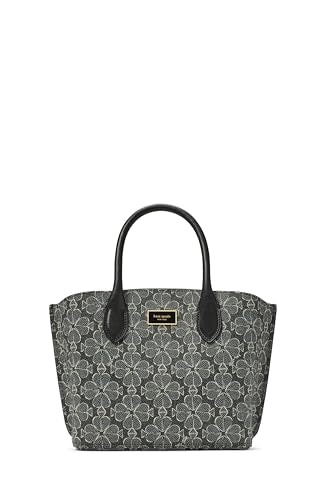 kate spade new york Suite Crossgrain Leather Crossbody Tote Bag, Black Multi, One Size