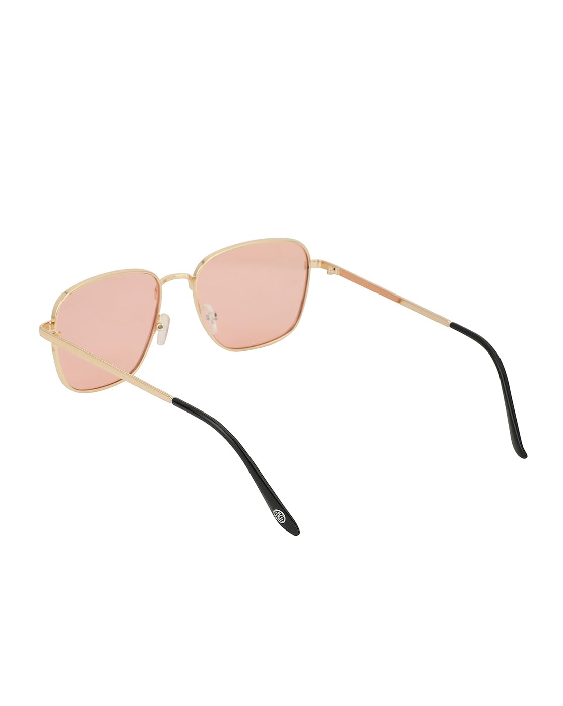 Carlton London Gold with Black toned and Pink UV Protected Lens Square Sunglass for Women