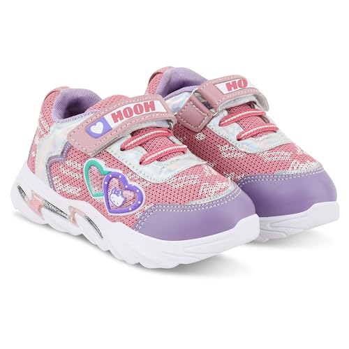 HOOH Premium Comfortable Breathable Shoes for Girls, Versatile, Classy Touch (Purple, UK Footwear Size System, Big Kid, Numeric, Medium, 3)