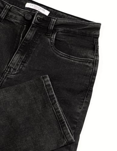 U.S. POLO ASSN. High Rise Straight Fit Jeans (UWAW25JEN383_Grey_32)