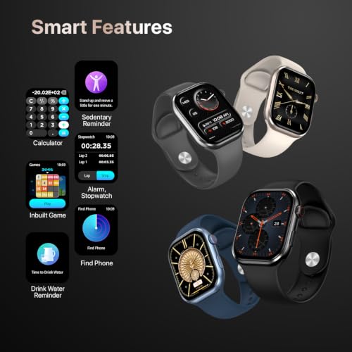 Fire-Boltt Brillia Smart Watch with 51.3mm (2.02 inch) AMOLED Display, Bluetooth Calling, SpO2, Heart Rate Monitoring, 120+ Sports Modes, IP67 Waterproof, Long Battery Life