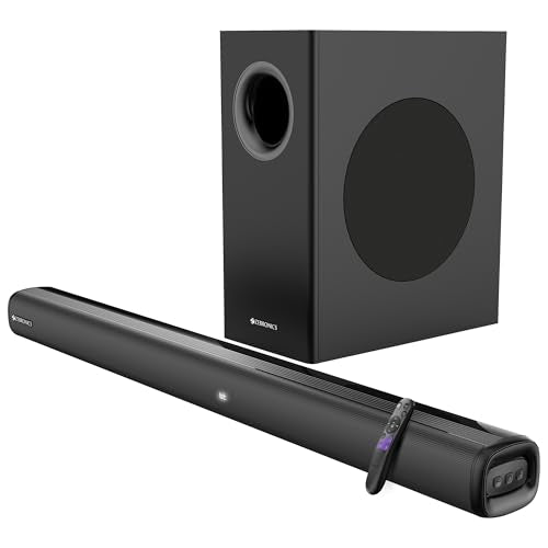 ZEBRONICS Juke BAR 4100 Soundbar, 200 Watts, Virtual 5.1, Quad Driver Soundbar, 6.5" Subwoofer, Wall Mountable, Bluetooth v5.0 | HDMI (ARC) | Optical in | USB | AUX