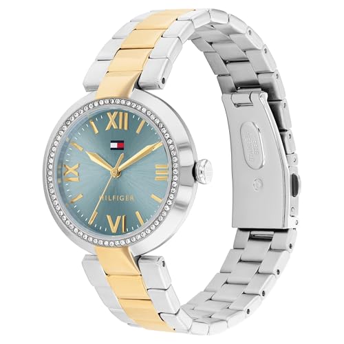 Tommy Hilfiger Analog Blue Dial Stainless Steel Strap Watch for Women