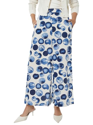 Max Women Printed Palazzos(White_M)
