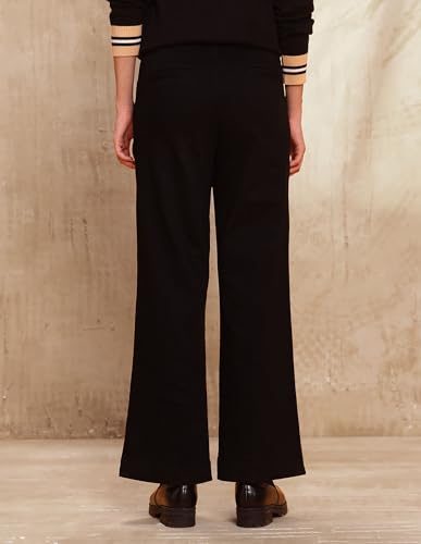 U.S. POLO ASSN. Women High Rise Wide Leg Fit Jeans (UWAW25JEN368_Jet Black_32)