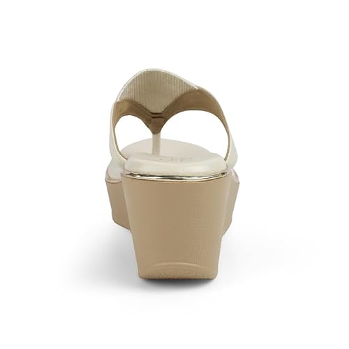 tresmode Jose Cream Women's Dress Wedge Sandals in Size 4 UK / 37 EU
