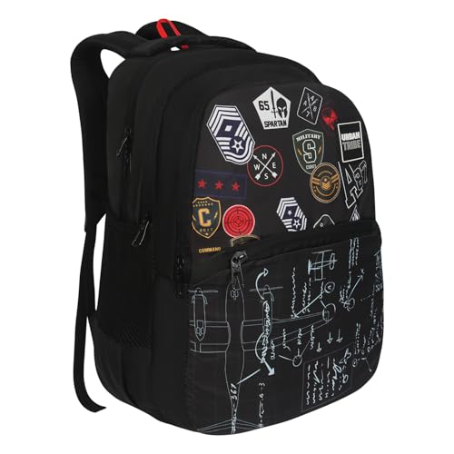 URBAN TRIBE Urban Air Force-01 25 Liters Black Smart Casual Office Travel Backpack for Men & Women, Boys & Girls