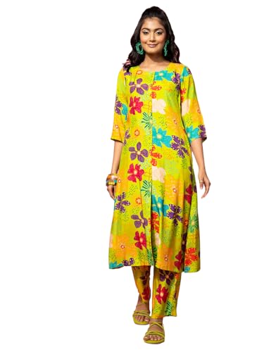 Libas Women's Printed Co-Ords (35500_Green