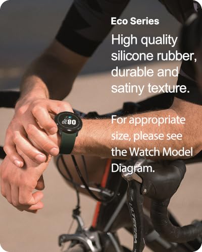 Fullmosa 22mm No‑Gap Curved Silicone Watch Strap, Army Green | [No Watch]Premium Strap for Samsung Galaxy Watch 46mm,Gear S3,Huawei GT2 46mm,Fossil Gen6,Noise ColorFit Ultra,boAt Xtend Pro