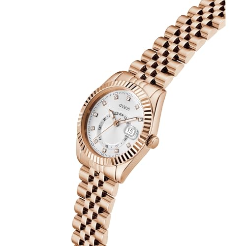 GUESS White Round Dial Analog Women's Watch - GW0936L4