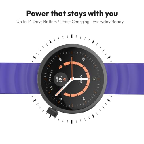 Noise Alt Watch 1 Smart Watch 1.32” AMOLED Display, Built-in GPS, AI Suite, Functional Rotating Crown, 1000NITS Brightness, Upto 14 Days Battery - Chosen Orange