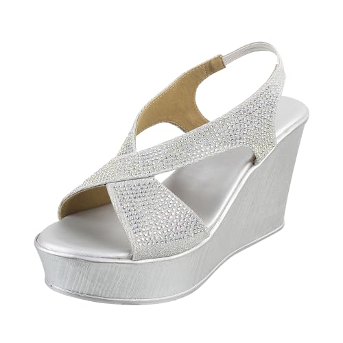 Metro Women Silver Synthetic Sandals - EU/38 UK/5-35-90