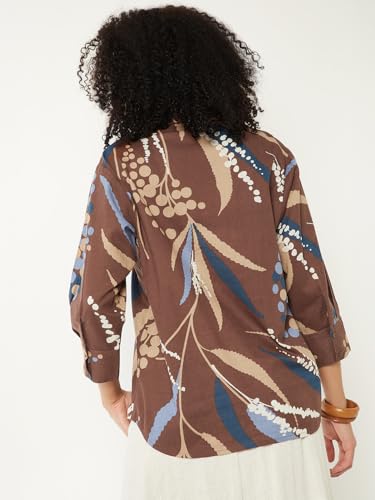 Max Women Printed Shirt(Brown_XL)