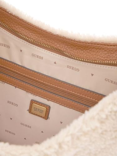 GUESS Beige Solid Camden Shoulder Bag