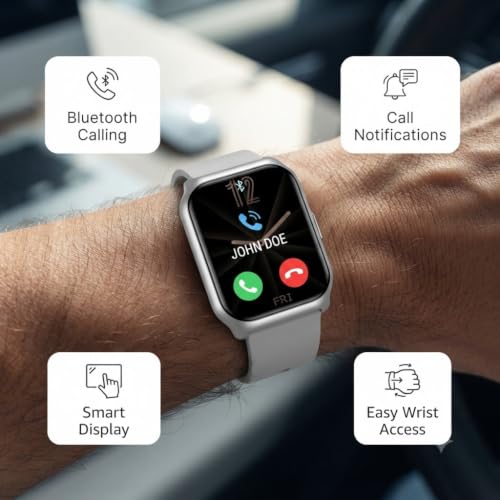 Drumstone (10 Years Assured Warranty Bluetooth Calling Smartwatch, Sleep Monitoring Fitness Watch with Activity Tracker, Digital Display and Wireless Connectivity, Smart Watch for Men and Women