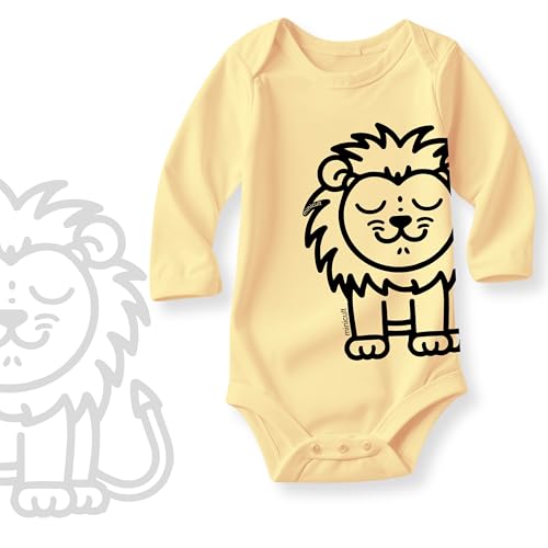 minicult Premium Baby Onesies Bodysuit Full Sleeves – Pack of 5 | 200 GSM Cotton | Snap Button | Unisex Newborn Bodysuit Set| Soft & Breathable(Dino Full Sleeves)(9-12 Months)
