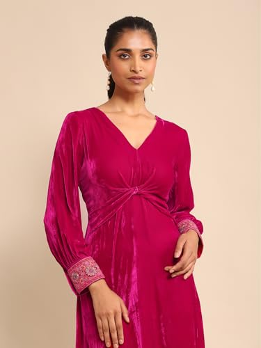 Ritu Kumar Fuschia Solid Dress