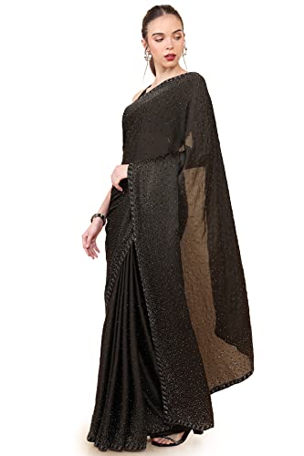 Soch Women Green Pure Crepe Checkered Saree