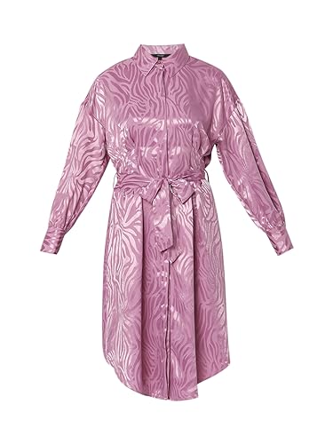 VERO MODA Women Printed Polyester Knee Length Pink Shirt Dress