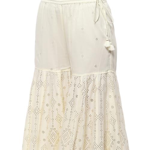 Biba Women's Cotton Kurta Set (SKDSTRA10166SS25OWHT_Off White