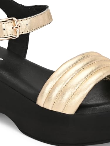 Delize Light Leather women lightweight, leather, clog sandals 65773 (Gold, UK Footwear Size System, Adult, Women, Numeric, Medium, 7)