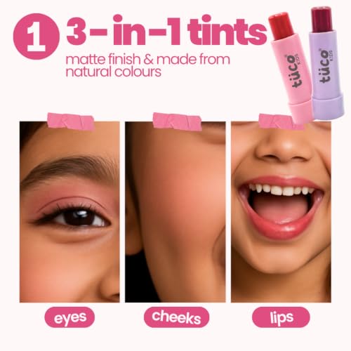 Tuco Kids Mega Makeup Kit, Lip Tint, Kajal & Nail Paint, Ages 6-15