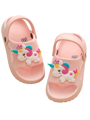 Yellow Bee Cute Unicorn Design Sandals For Girls - Pink,5C,2-2.5 Years