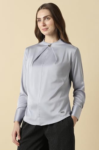 Women Grey Solid Formal Top