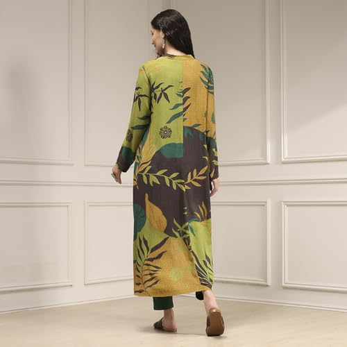Biba Women Multicolor Viscose Rayon Straight Printed Kurta_38