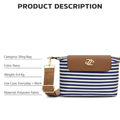 Lavie Signature Women's Leo Baltimore Crossbody Sling Bag | Ladies Purse Handbag | Gift For Women