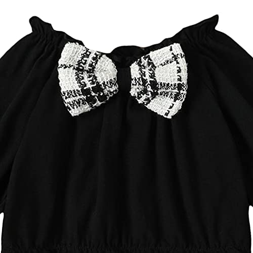 Hopscotch Polycotton Girls Graphic Printed Blouseskirt Set In Black Color For Ages 12-18 Months