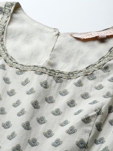 Off White Tisya Kurta with Pant and Dupatta