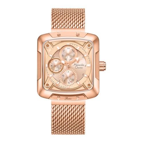Alexandre Christie 3030BFB Women's Multifunction Quartz Watch 36mm (Rose Gold)