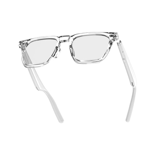Tunifi G01 Smart Glasses Wireless Bluetooth with Magnetic Charging Hands-Free Calling, Anti-Blue Light, Sport Headset, Eyewear Intelligent Eyeglasses (White)