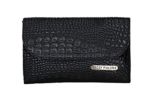 Bagsy Malone Stylish Clutch-Croco Black | HANDBAG