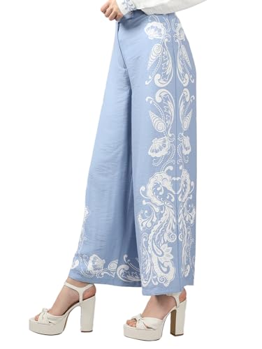 VERO MODA Women Flared Blue High Rise Pants