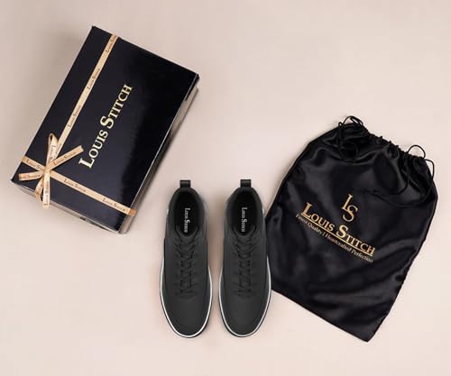 LOUIS STITCH Midnight Black Sneaker for Men | Comfortable Sneaker | LSP-SNK-AVI013-JB | UK-10
