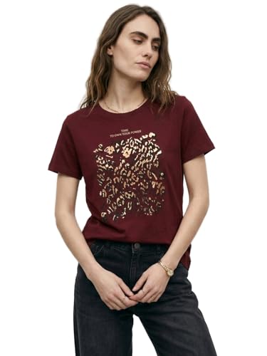 Max Women Foil Print T-Shirt (Red_XXL)