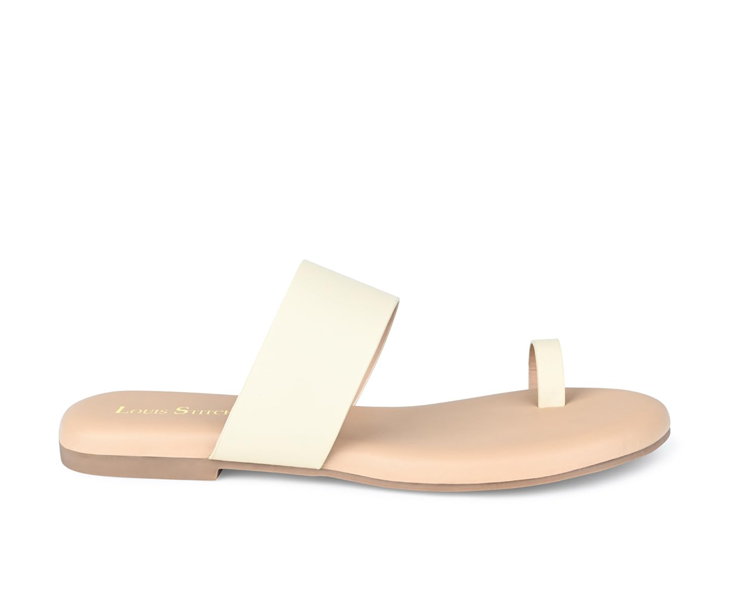 LOUIS STITCH Women’s Slip-On One Toe Flat Sandals | Comfortable Flats | LSOF-FI03-TI |