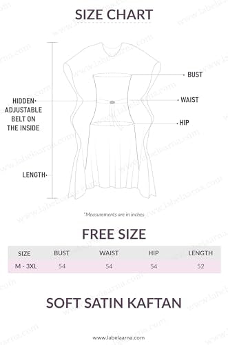 Label Aarna Classic Marble Soft Satin Women Kaftan Dress with Digital Print
