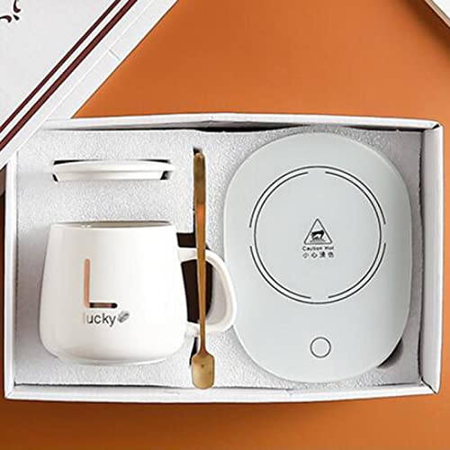 HEAVENGLOW Beverage Warmer Constant Temperature Mug Warmer for Office Home White