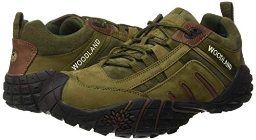 Woodland Men's Olive Green Leather Casual Shoe-7 UK (41 EU) (GC 2318116ONW)