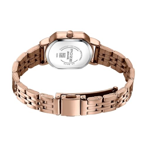 Sonata Poze 8 Quartz Analog with MOP-White Dial IP Rose Gold Stainless Steel Strap Watch for Women - SP80161WM01W