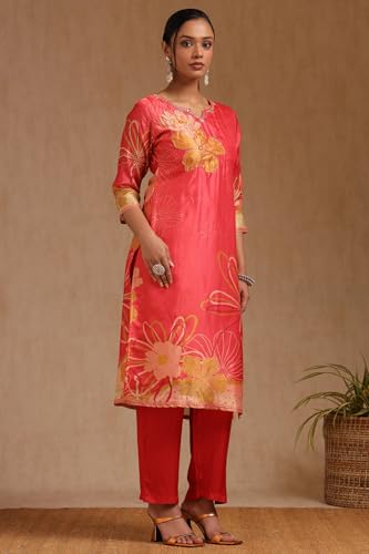 Soch Women's Tissue Chudidar Set (EWA5CD22060_Red