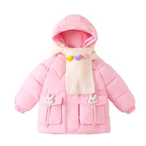 Hopscotch Girls Pink Full Sleeves 3D Bunny Applique Long Coat For Age (2-3 Years)