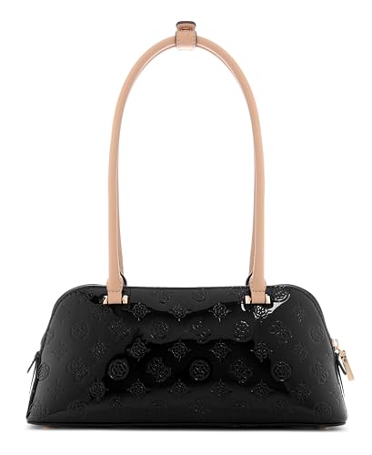 GUESS Black Logo Embossed Arnela Shoulder Bag