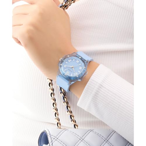 Guess Mini Hype 34 mm Ice Blue Dial Analog Women Watch- GW0880L1