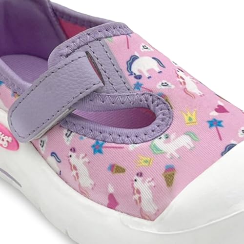 KazarMax By Hopits EasyFlex Tots Pink with Unicorn Print Toddler Sneaker Sandals- 6 Kids UK